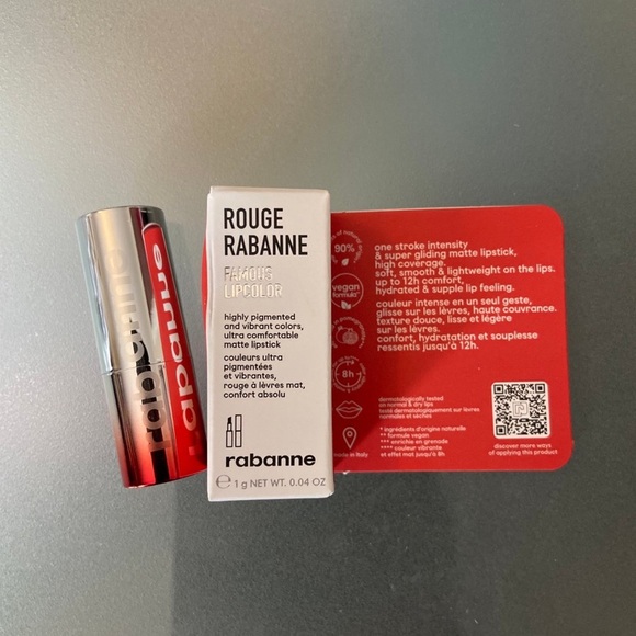 Rouge Rabanne Famous Lip Color - 636 Red Seal - Picture 1 of 3